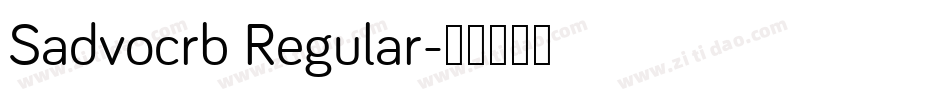 Sadvocrb Regular字体转换
